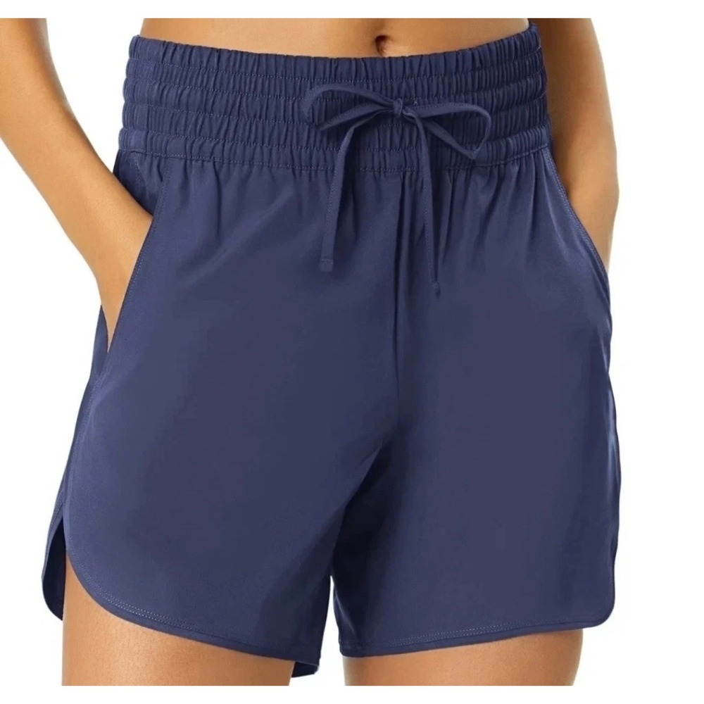 NWT Lands End Womens Navy Blue Board Shorts UPF 50 Quick Dry Small 6-8 Gorpcore